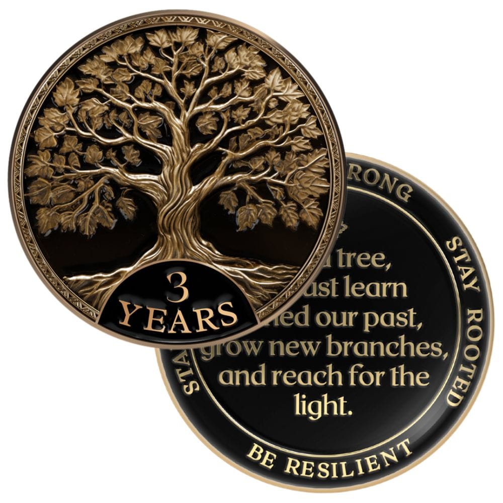 Recovery Medallion Coin I Inspiring Sobriety I Tree Of Life Milestone