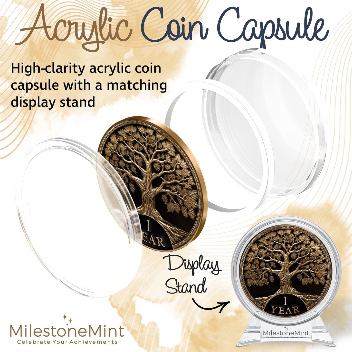 Recovery Medallion Coin I Inspiring Sobriety I Tree Of Life Milestone