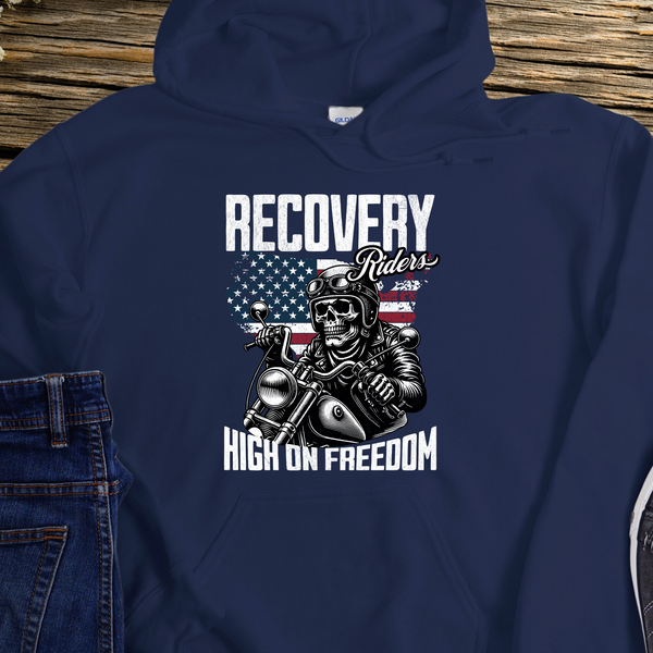 Recovery Hoodie | Inspiring Sobriety |  Recovery Riders  - High On Freedom