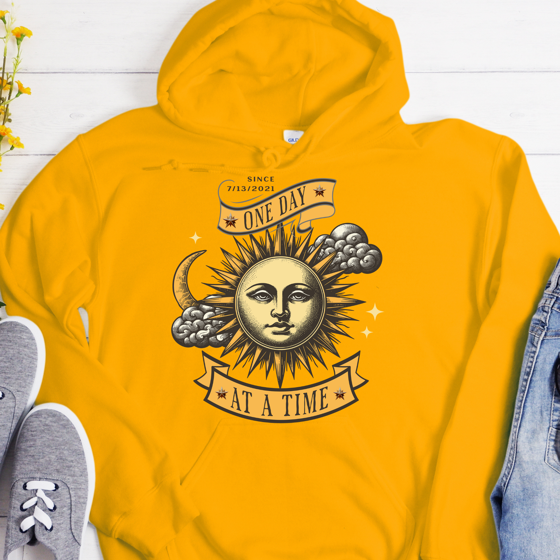 Custom Recovery Hoodie | Inspiring Sobriety | One Day at a Time