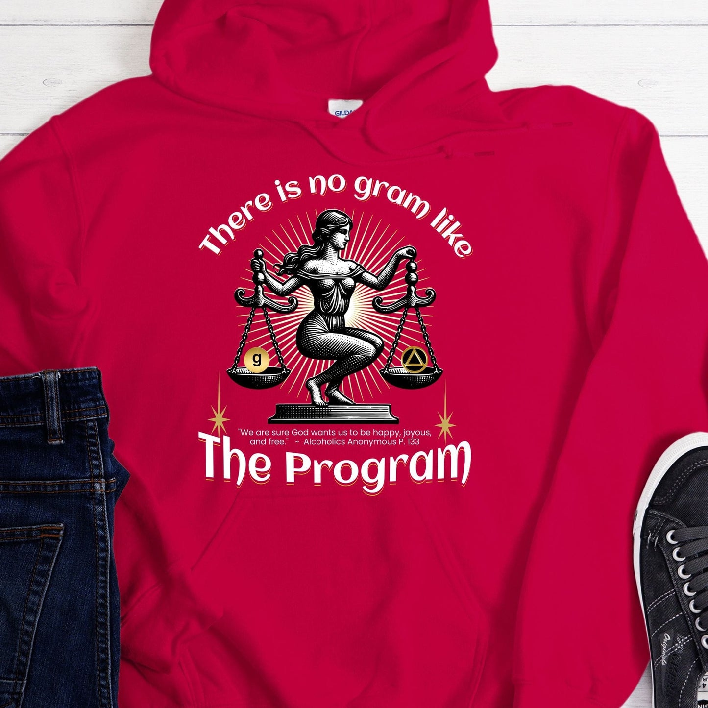AA Recovery Hoodie | Inspiring Sobriety | There's No Gram Like The Program