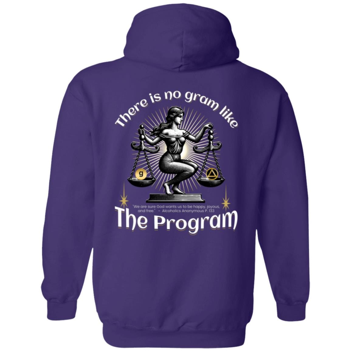 AA Recovery Zip Hoodie | Inspiring Sobriety | There's No Gram Like The Program