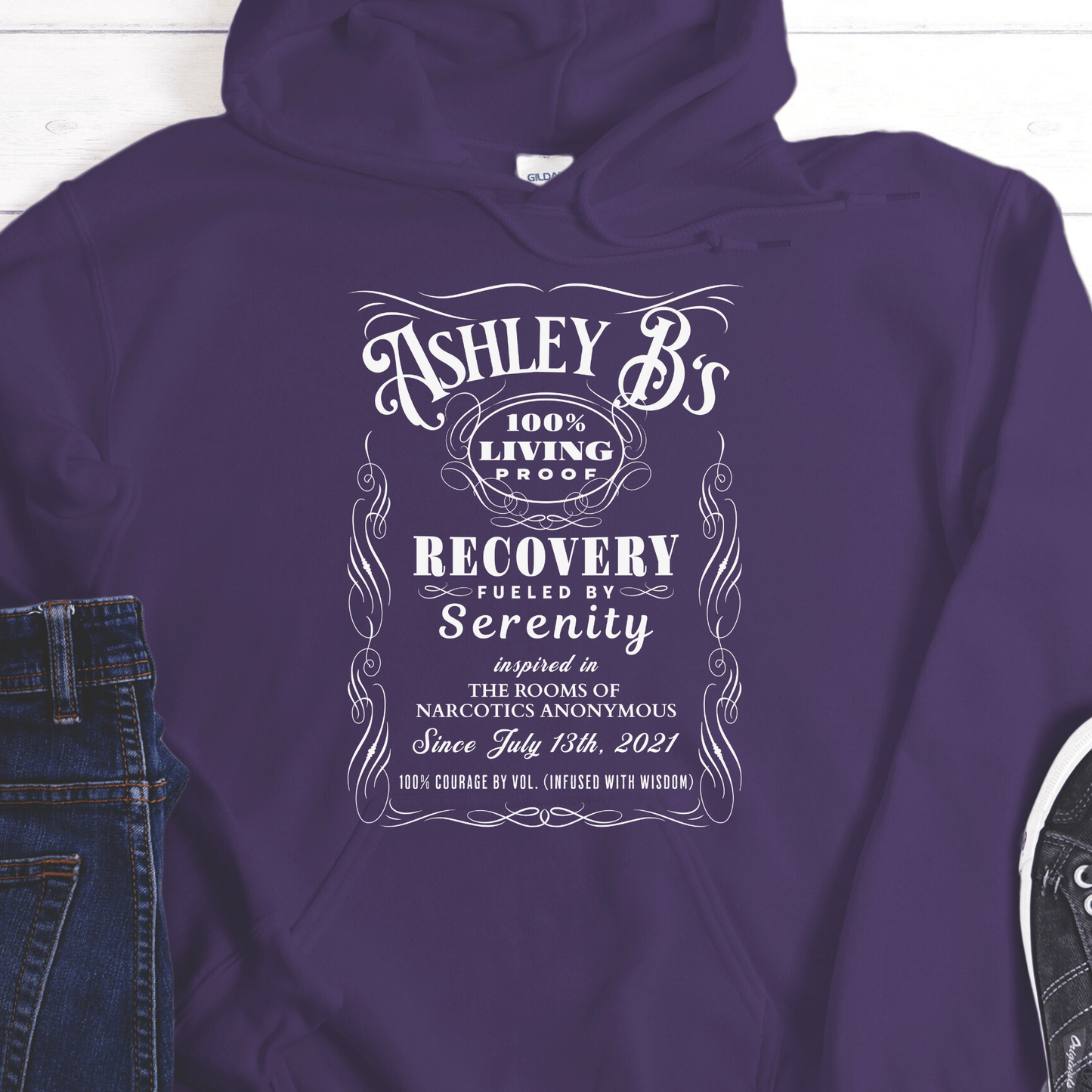 Custom Recovery Hoodie | Inspiring Sobriety | (Custom) 100% Living Proof