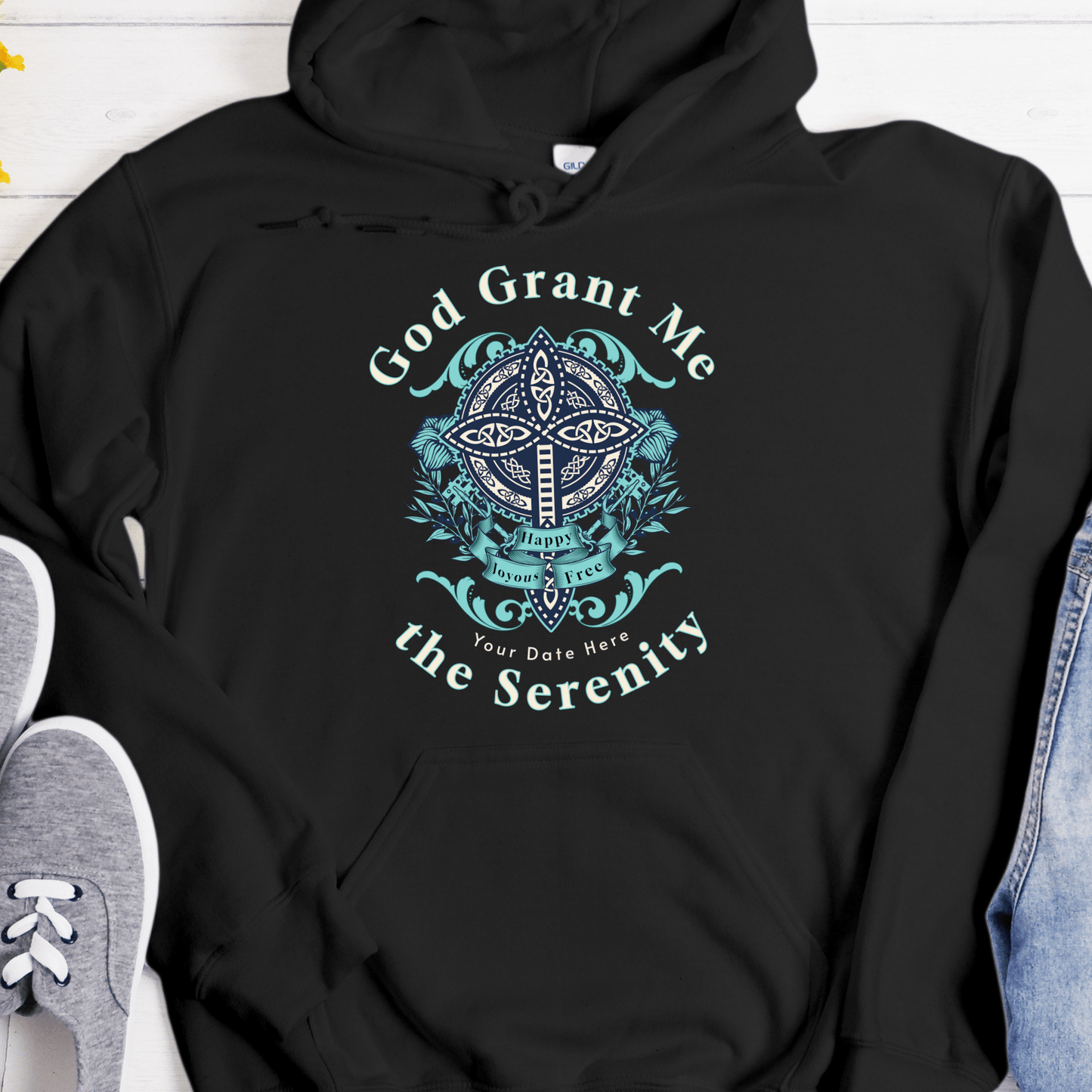 Custom Recovery Hoodie | Inspiring Sobriety | God Grant Me The Serenity
