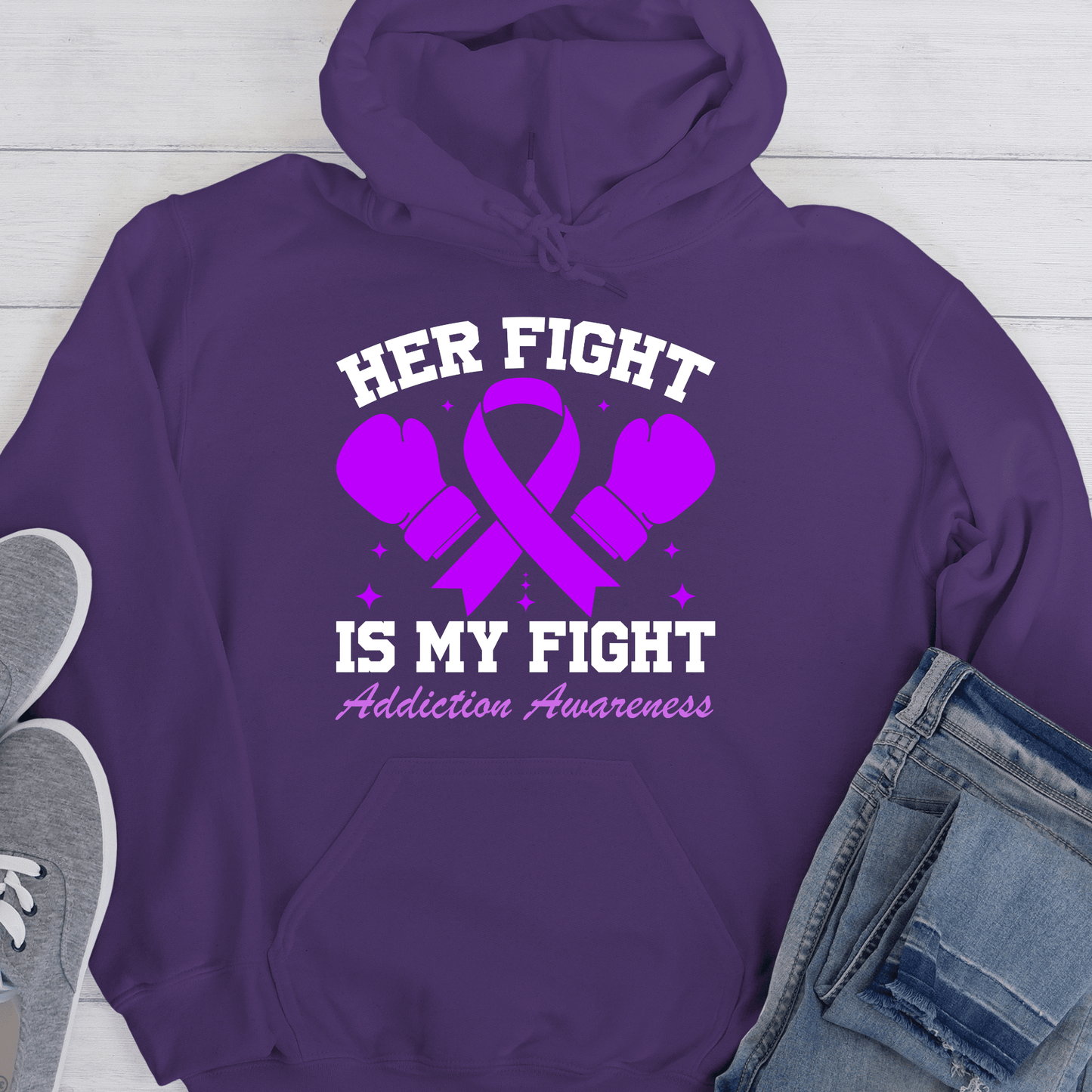 Custom Recovery Hoodie | Inspiring Sobriety | Her Fight Is My Fight