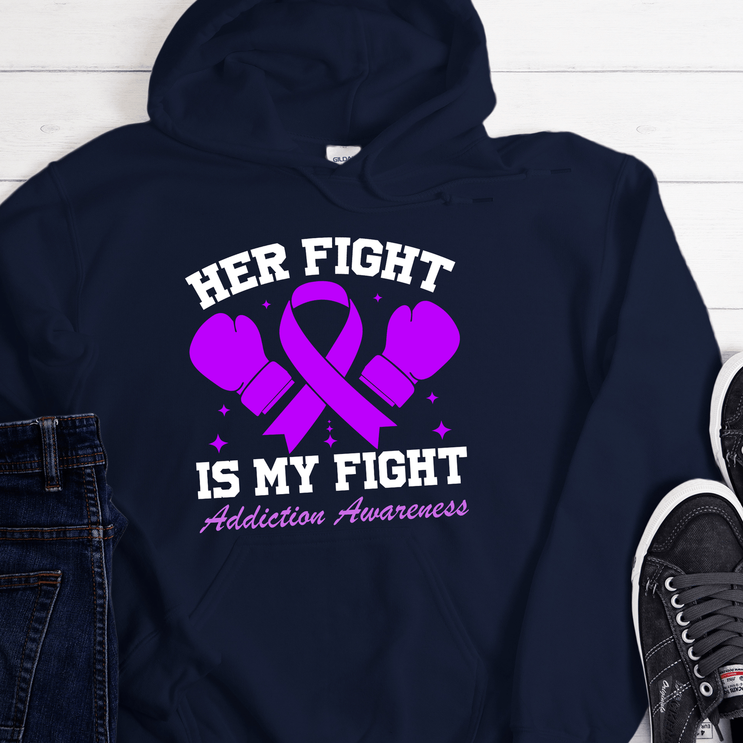 Custom Recovery Hoodie | Inspiring Sobriety | Her Fight Is My Fight
