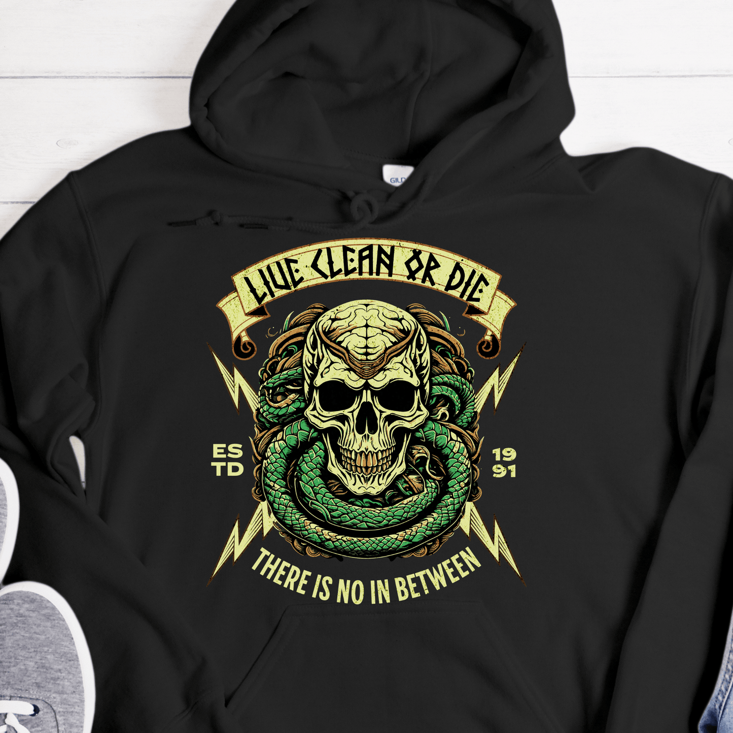 Custom Recovery Hoodie | Inspiring Sobriety | Live Clean Or Die