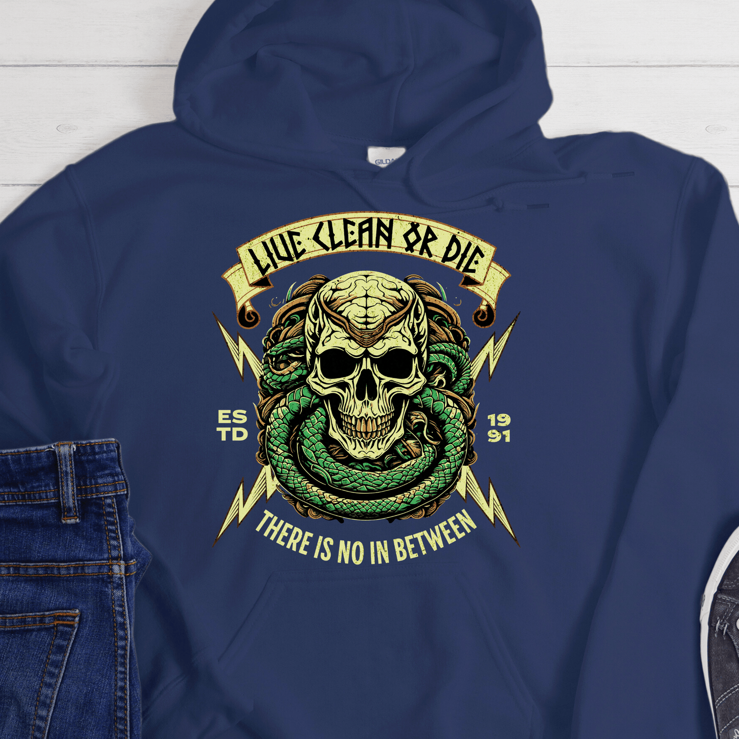 Custom Recovery Hoodie | Inspiring Sobriety | Live Clean Or Die
