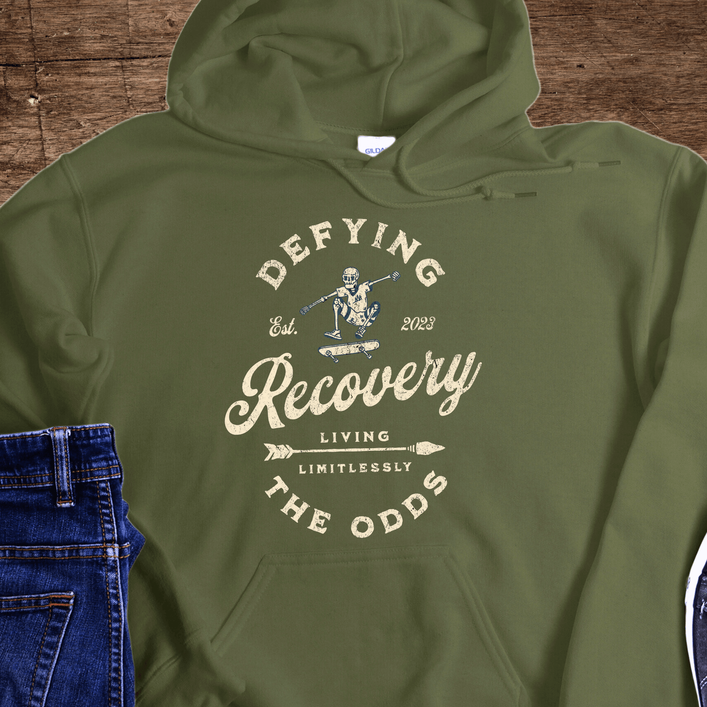 Custom Recovery Hoodie | Inspiring Sobriety | Recovery - Defying The Odds