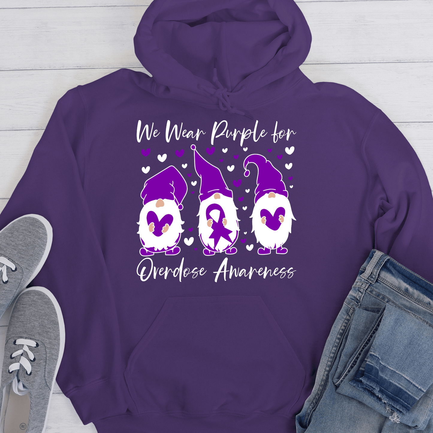 Custom Recovery Hoodie | Inspiring Sobriety | We Wear Purple For Overdose Awareness