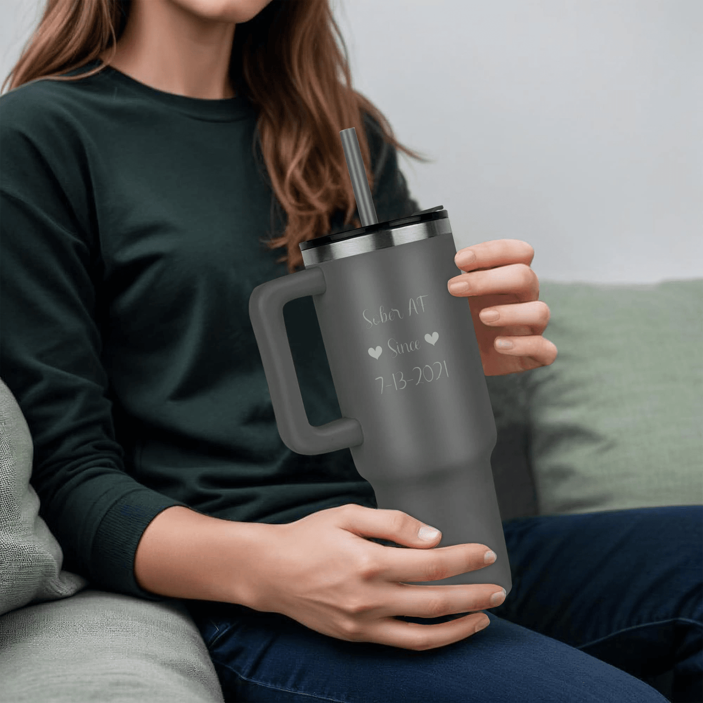 Custom Recovery SS Tumbler | Inspiring Sobriety | Sober AF Since