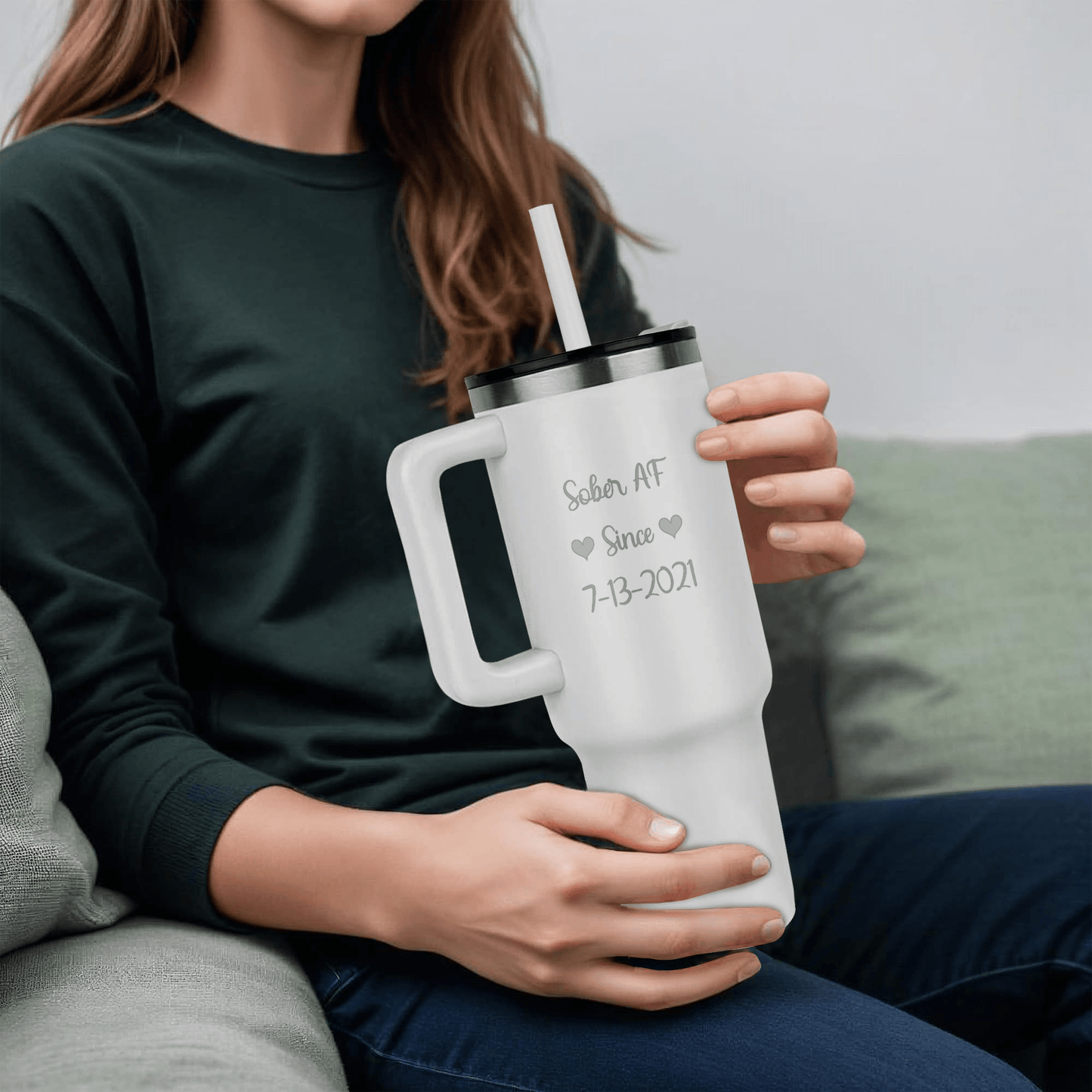 Custom Recovery SS Tumbler | Inspiring Sobriety | Sober AF Since