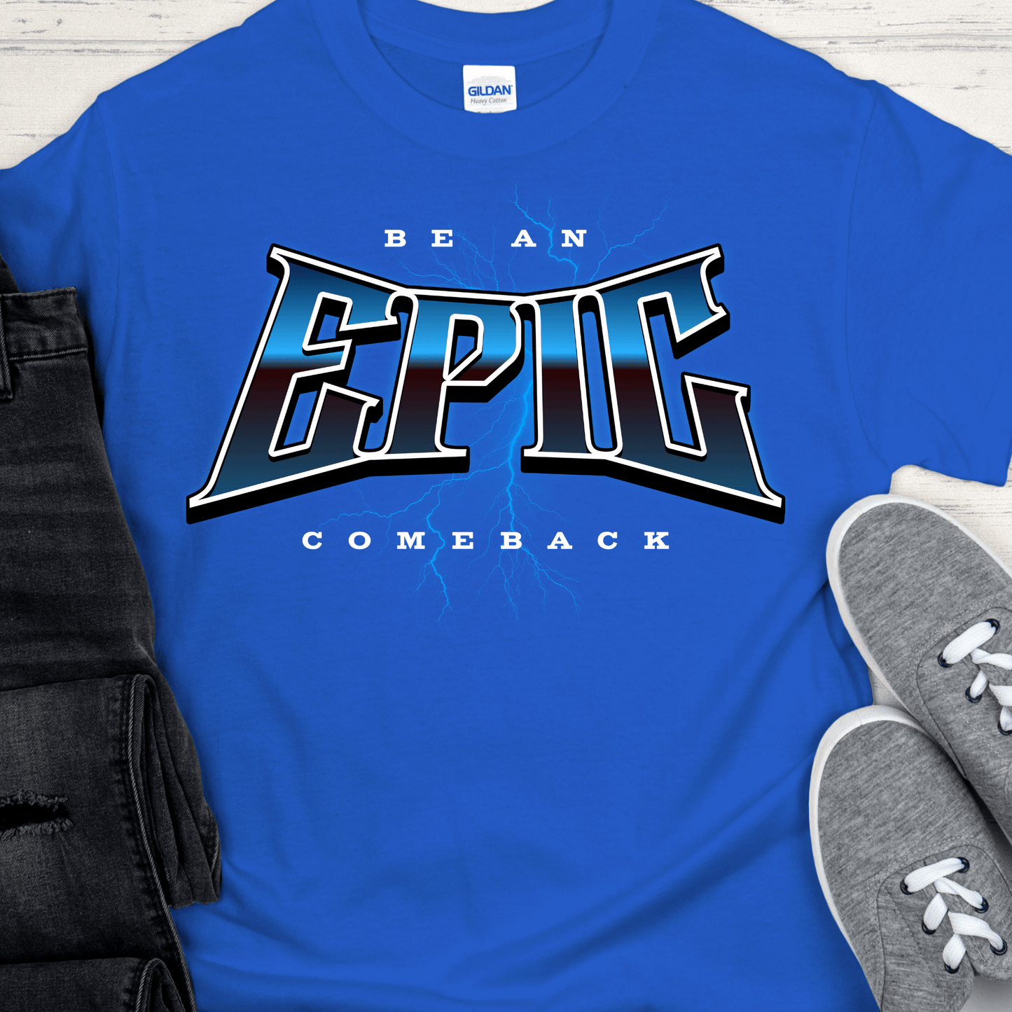 Custom Recovery T-Shirt | Inspiring Sobriety | Be An Epic Comeback