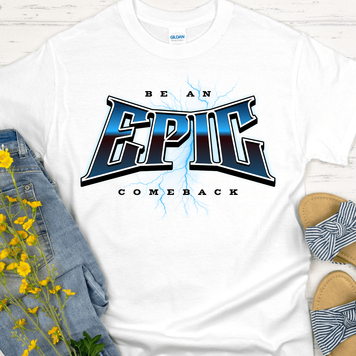 Custom Recovery T-Shirt | Inspiring Sobriety | Be An Epic Comeback