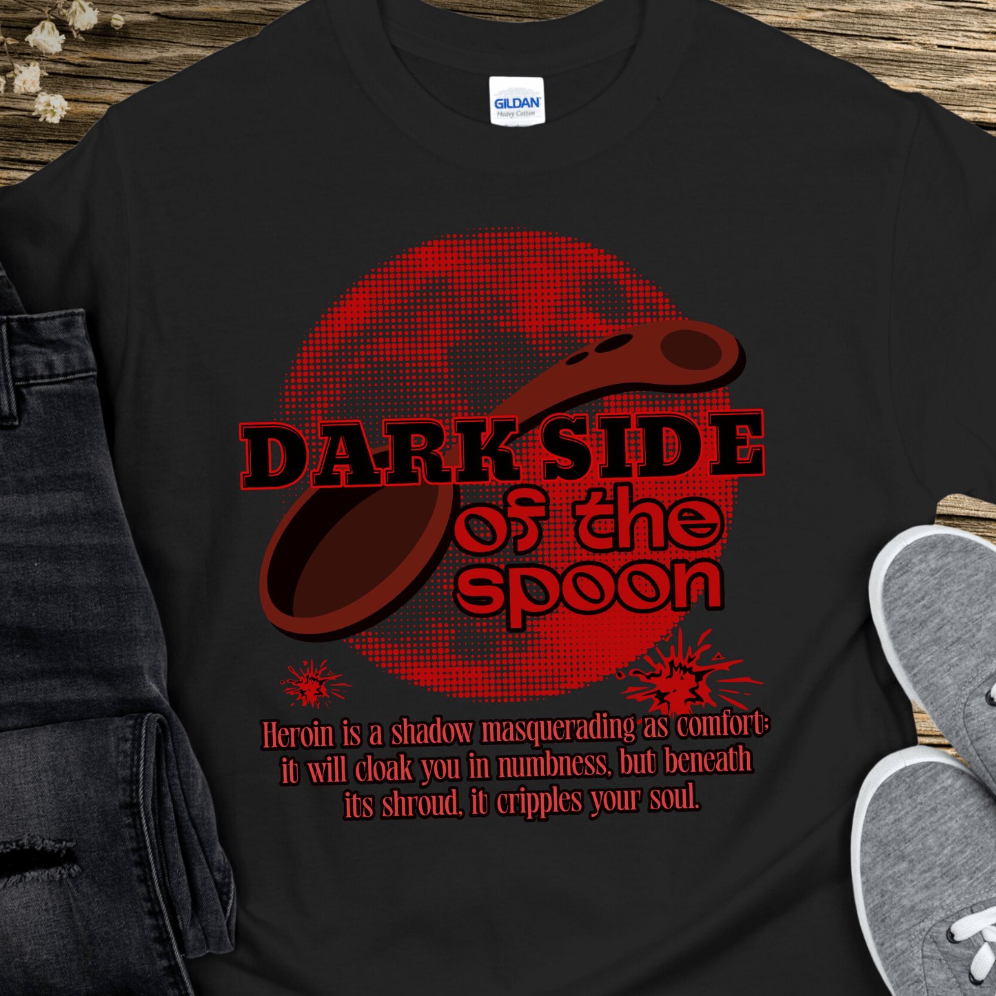 Custom Recovery T-Shirt | Inspiring Sobriety | Dark Side of the Spoon