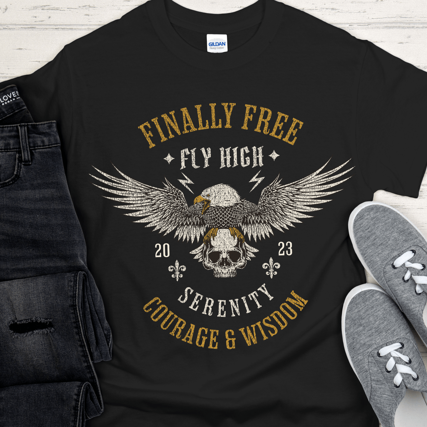Custom Recovery T-Shirt | Inspiring Sobriety | Finally Free