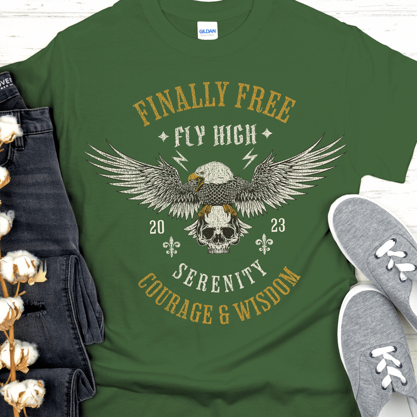 Custom Recovery T-Shirt | Inspiring Sobriety | Finally Free