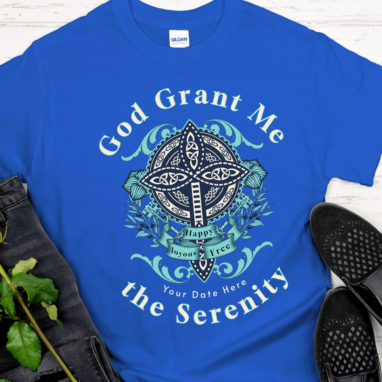 Custom Recovery T-Shirt | Inspiring Sobriety | God Grant Me The Serenity