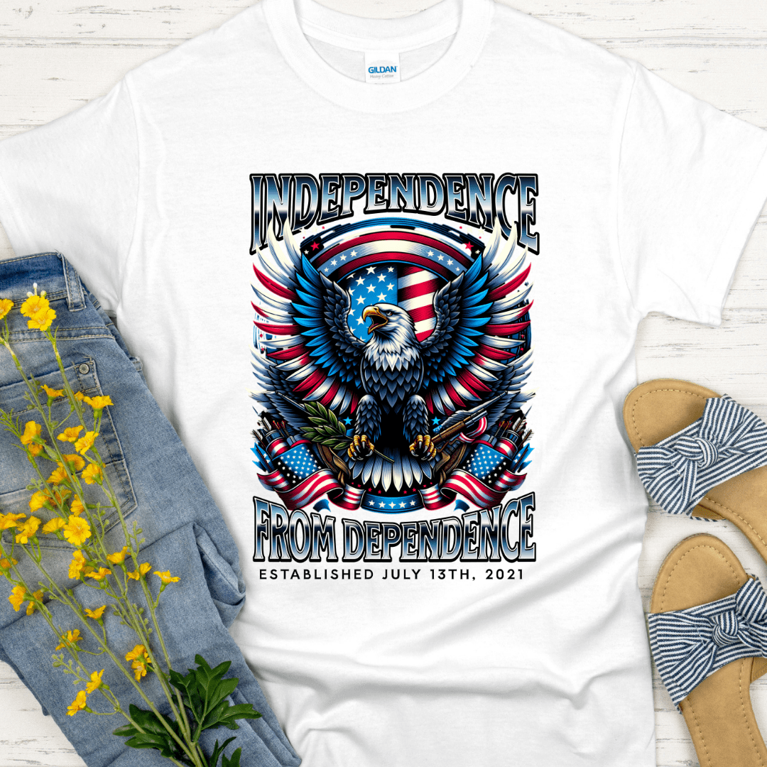 Custom Recovery T-Shirt | Inspiring Sobriety | Independence From Dependence