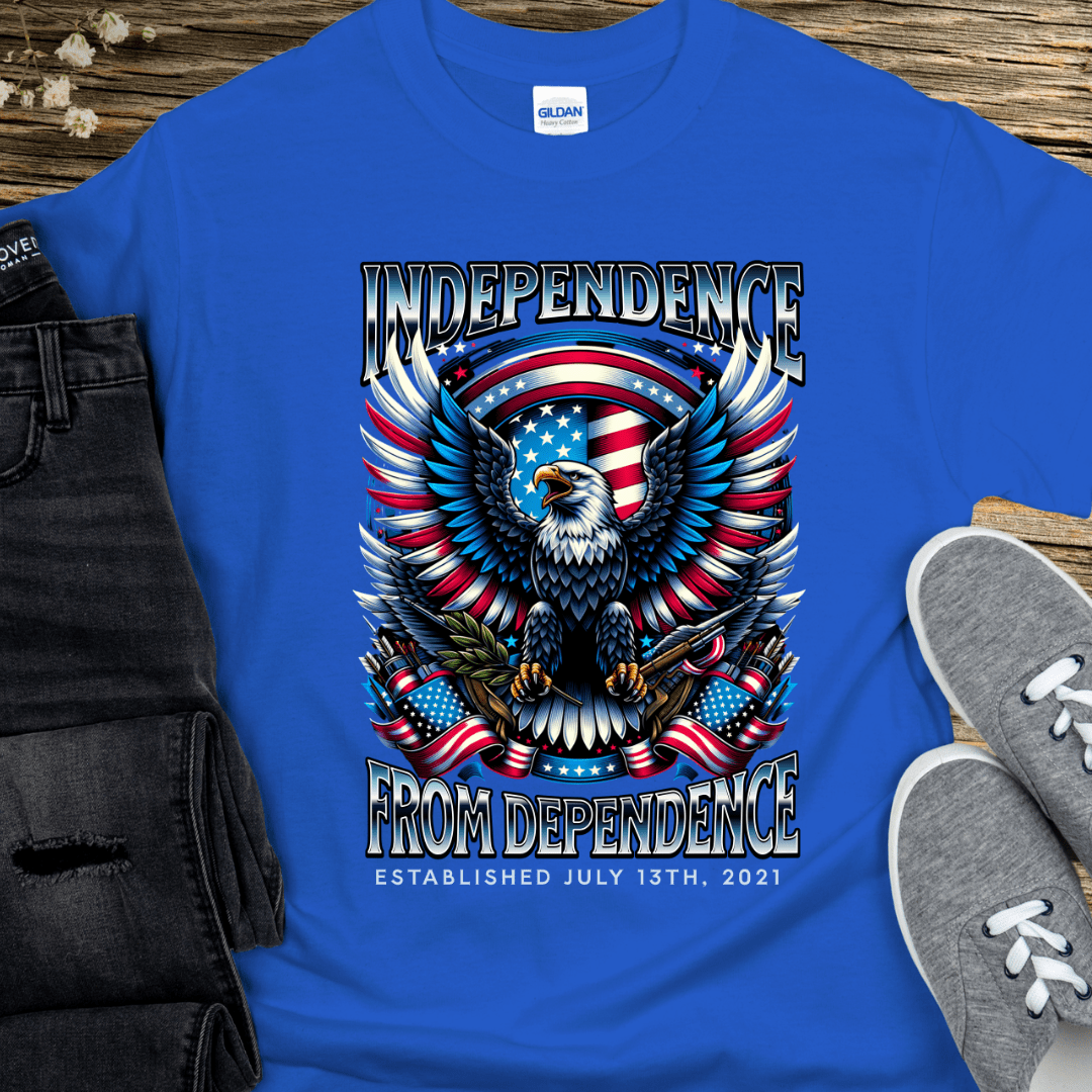 Custom Recovery T-Shirt | Inspiring Sobriety | Independence From Dependence