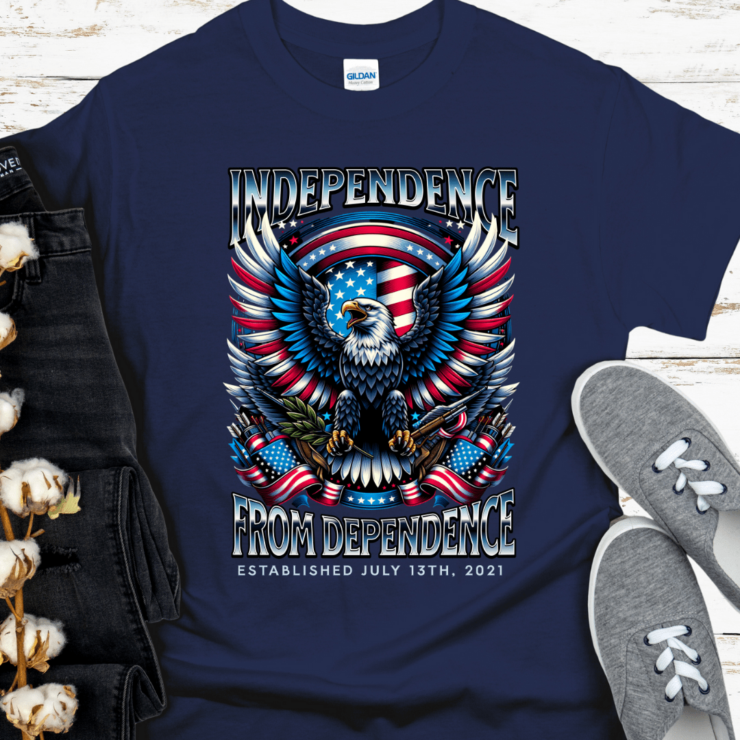 Custom Recovery T-Shirt | Inspiring Sobriety | Independence From Dependence