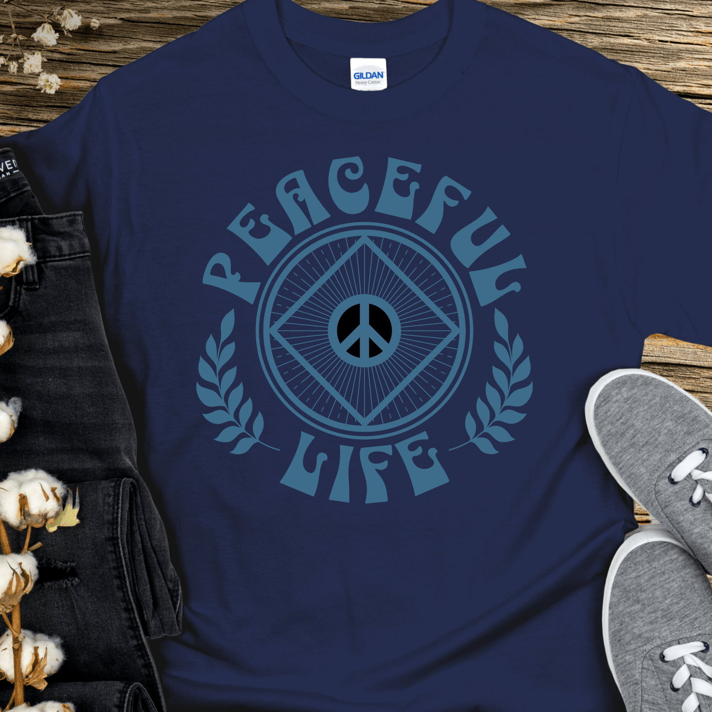 Custom Recovery T-Shirt | Inspiring Sobriety | Peaceful Life