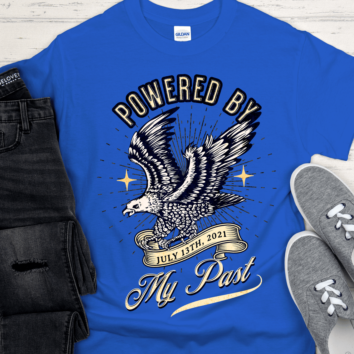Custom Recovery T-Shirt | Inspiring Sobriety | Powered By My Past