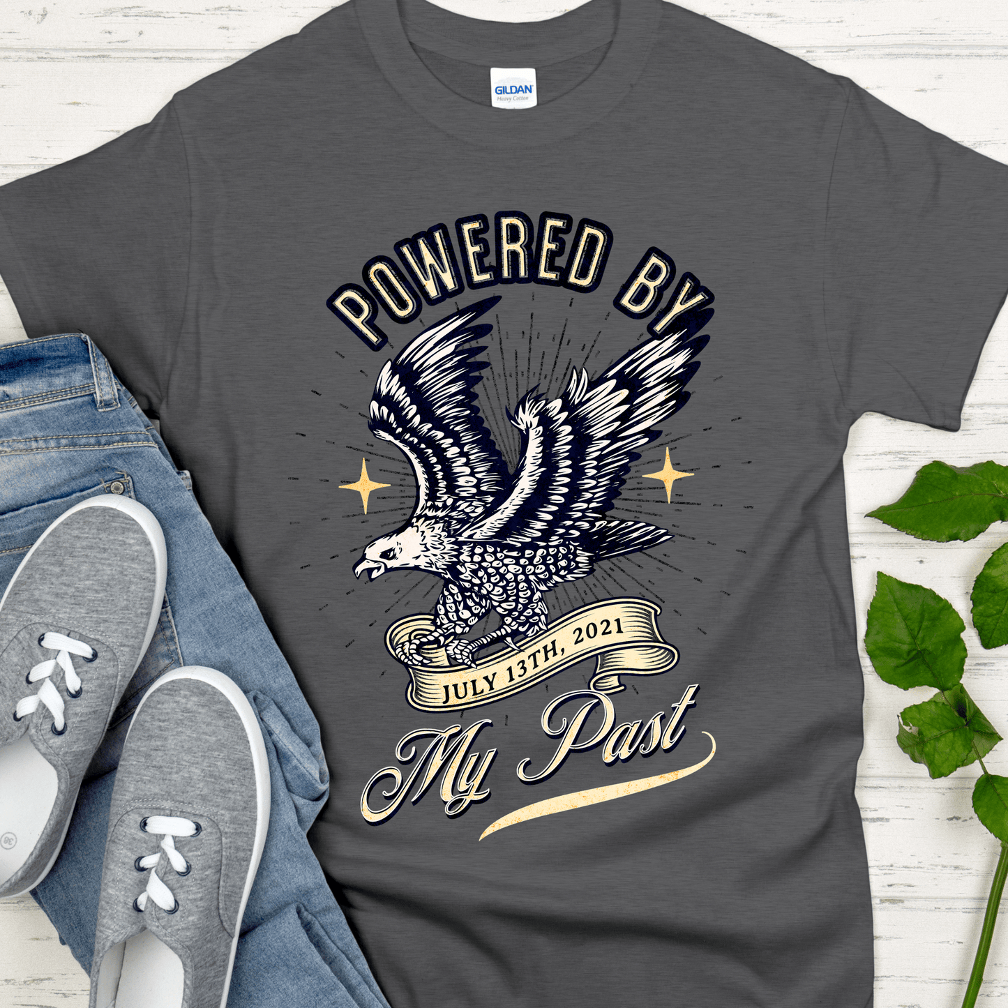 Custom Recovery T-Shirt | Inspiring Sobriety | Powered By My Past