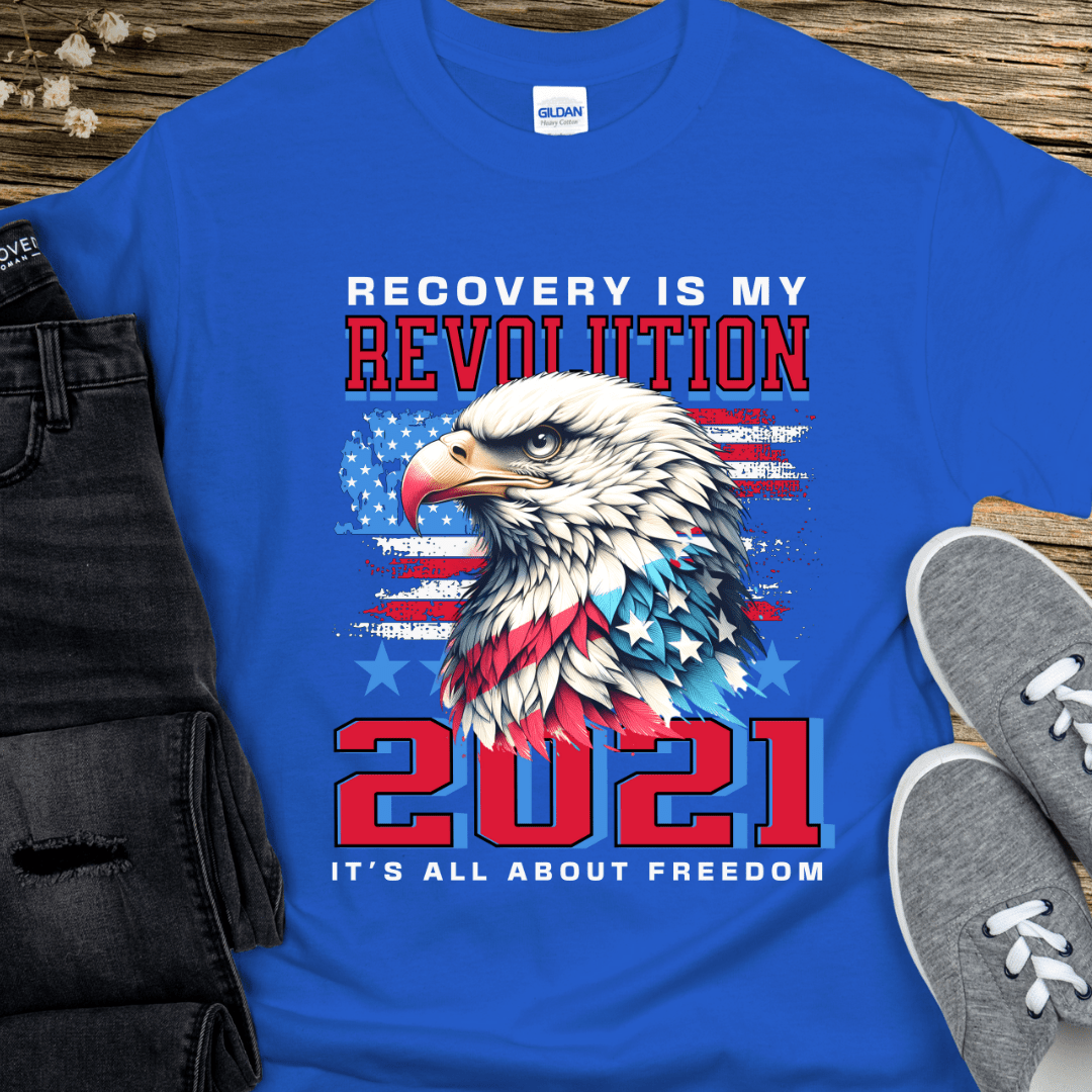 Custom Recovery T-Shirt | Inspiring Sobriety | Recovery Is My Revolution