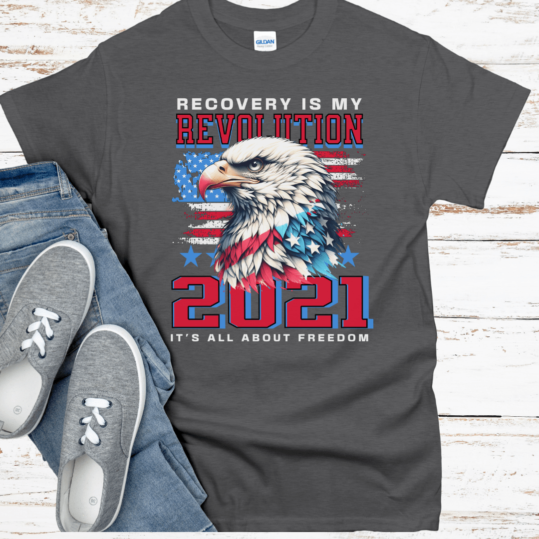 Custom Recovery T-Shirt | Inspiring Sobriety | Recovery Is My Revolution