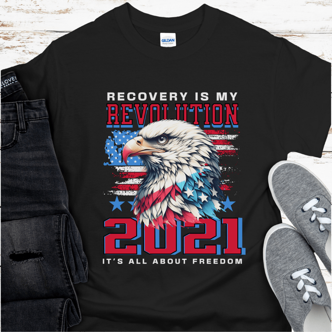 Custom Recovery T-Shirt | Inspiring Sobriety | Recovery Is My Revolution