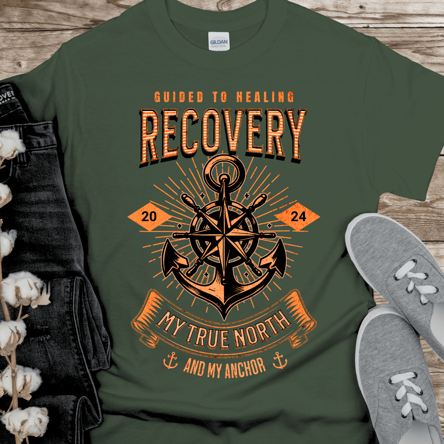 Custom Recovery T-Shirt | Inspiring Sobriety | Recovery - My True North