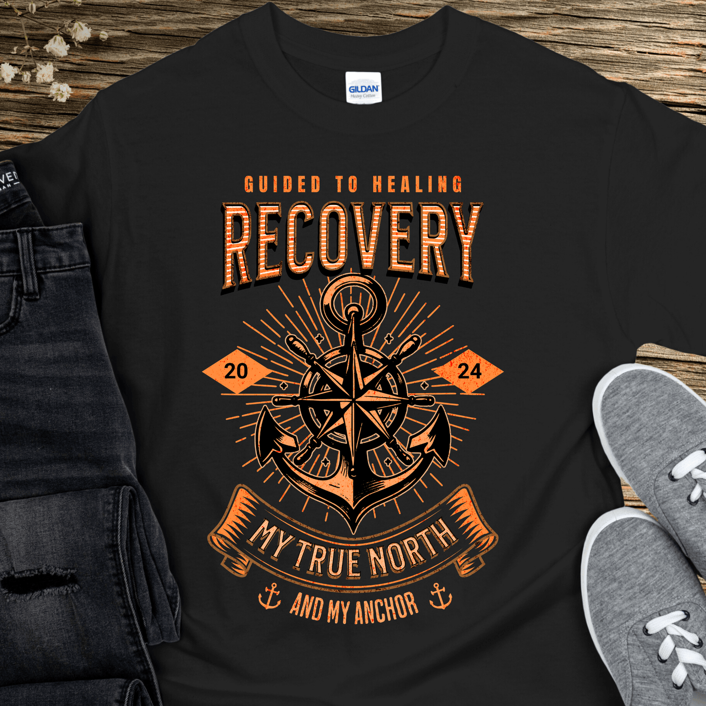 Custom Recovery T-Shirt | Inspiring Sobriety | Recovery - My True North