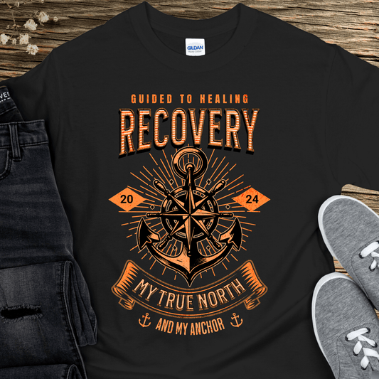 Custom Recovery T-Shirt | Inspiring Sobriety |   Recovery - My True North