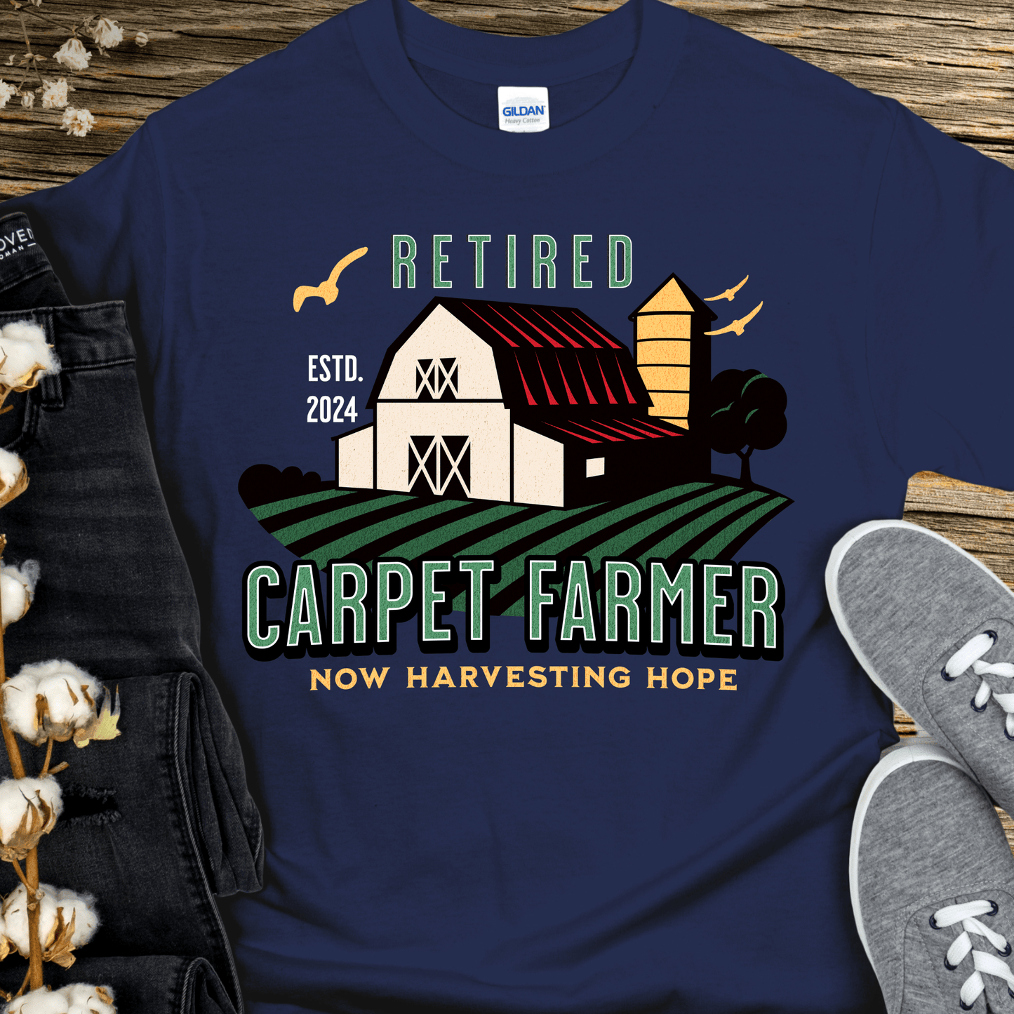 Custom Recovery T-Shirt | Inspiring Sobriety | Retired Carpet Farmer