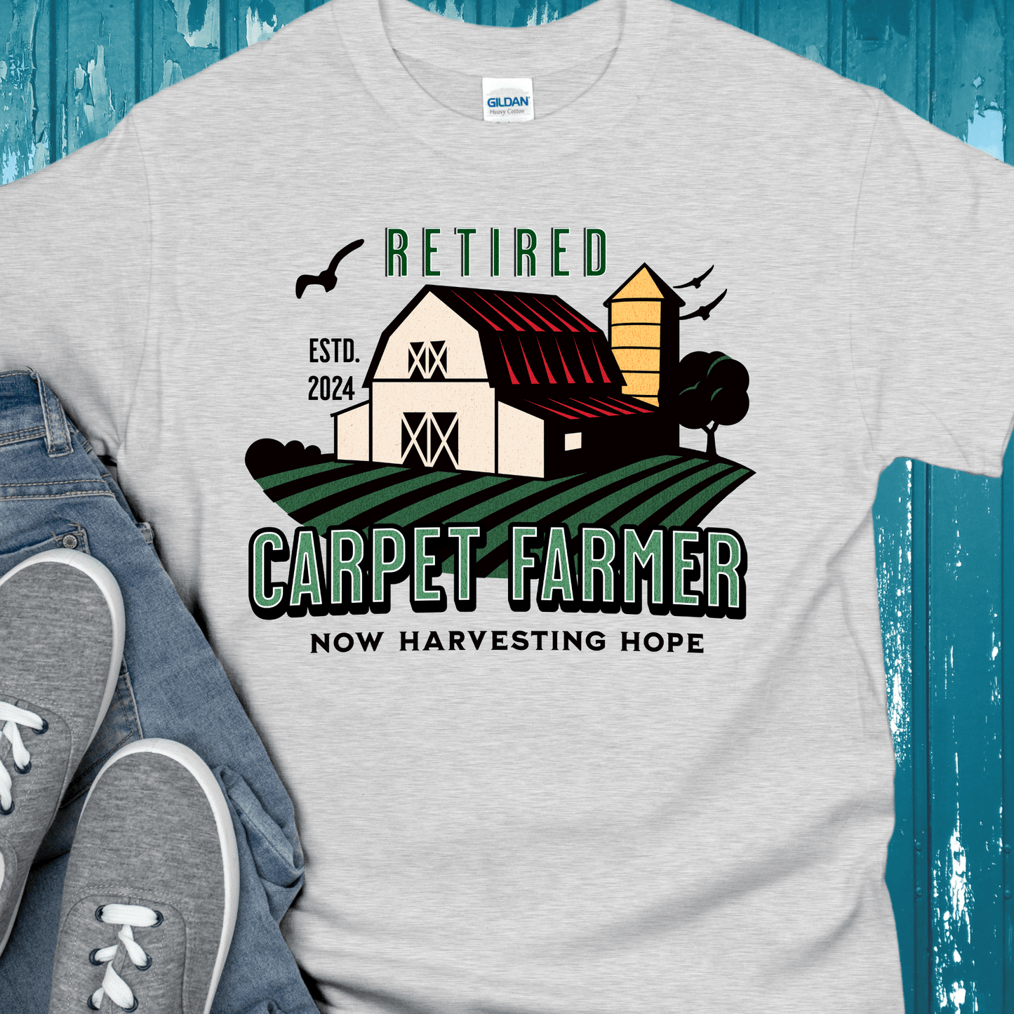 Custom Recovery T-Shirt | Inspiring Sobriety | Retired Carpet Farmer