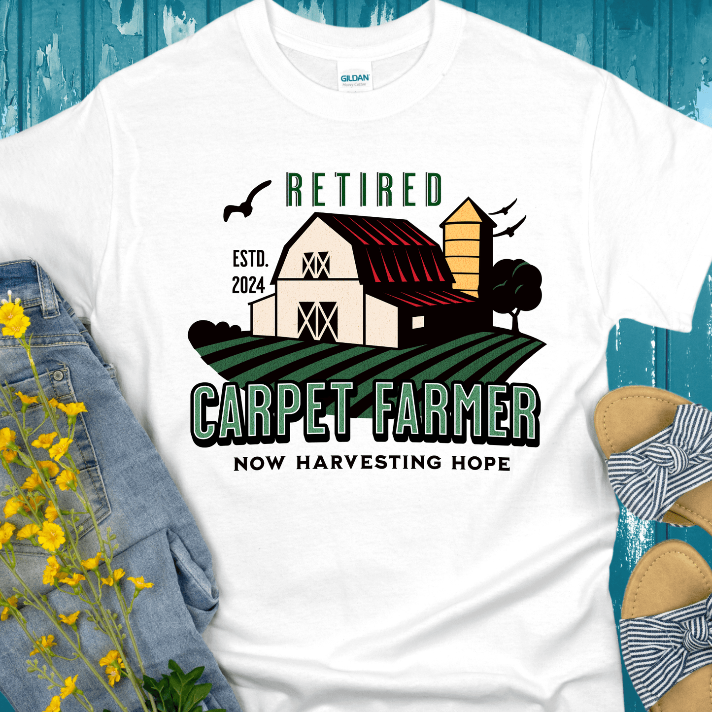 Custom Recovery T-Shirt | Inspiring Sobriety | Retired Carpet Farmer