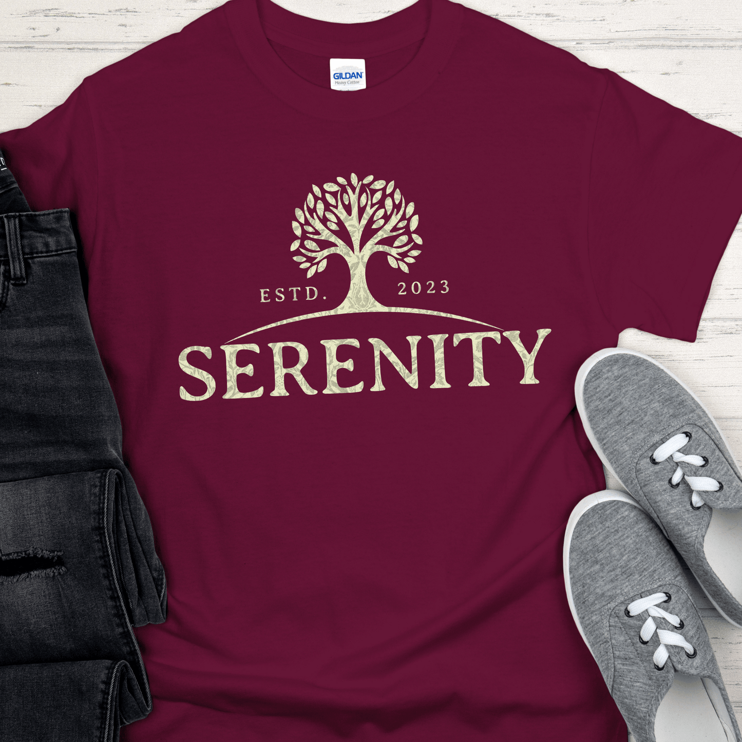 Custom Recovery T-Shirt | Inspiring Sobriety | Serenity Established