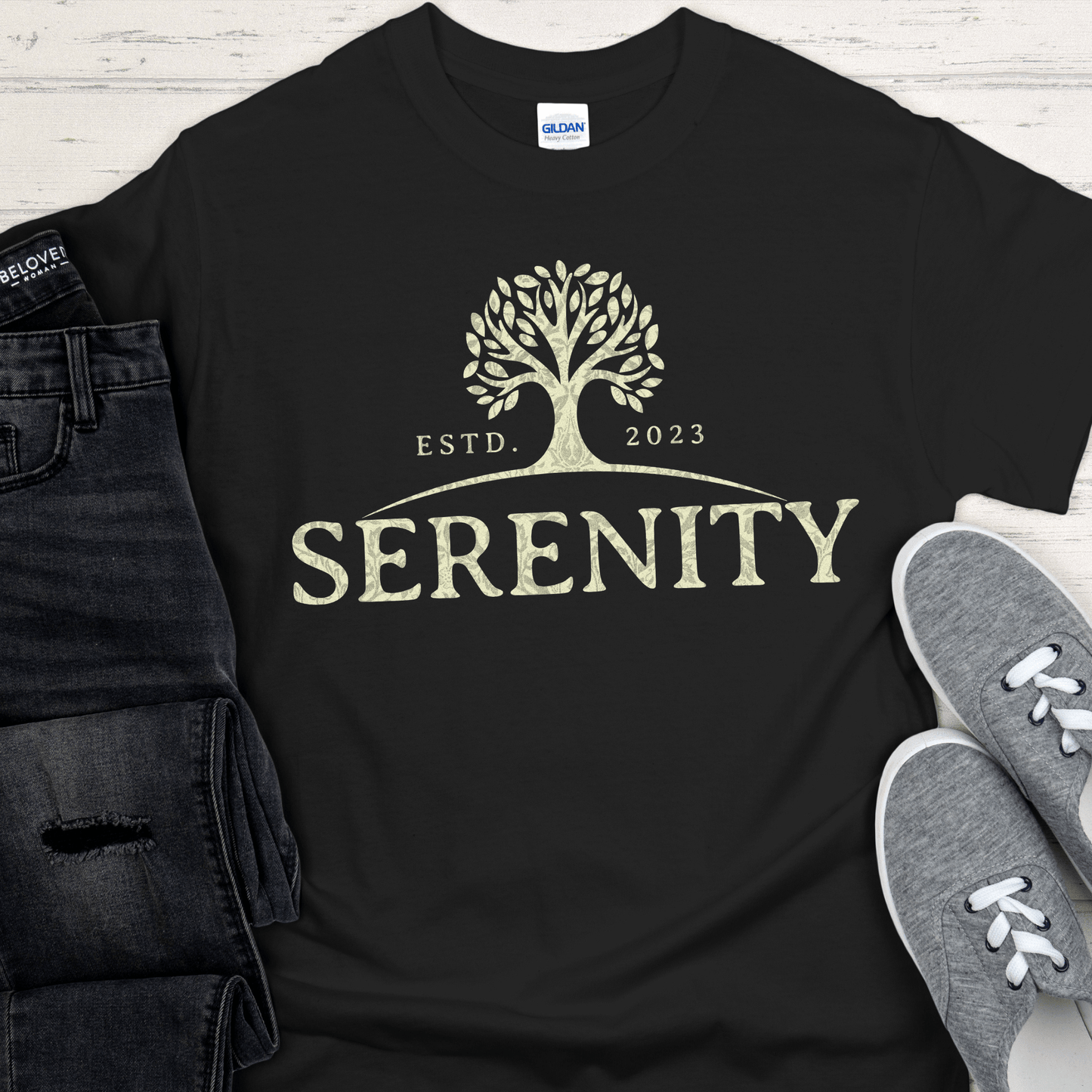 Custom Recovery T-Shirt | Inspiring Sobriety | Serenity Established
