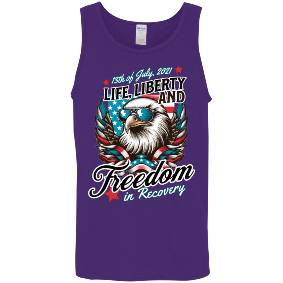 Custom Recovery Unisex Tank | Inspiring Sobriety | Life, Liberty & Freedom