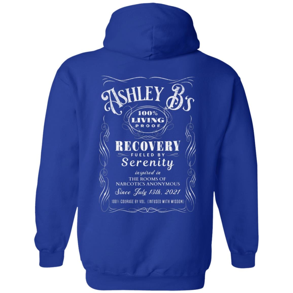 Custom Recovery Zip Hoodie | Inspiring Sobriety | (Custom Name) 100% Living Proof