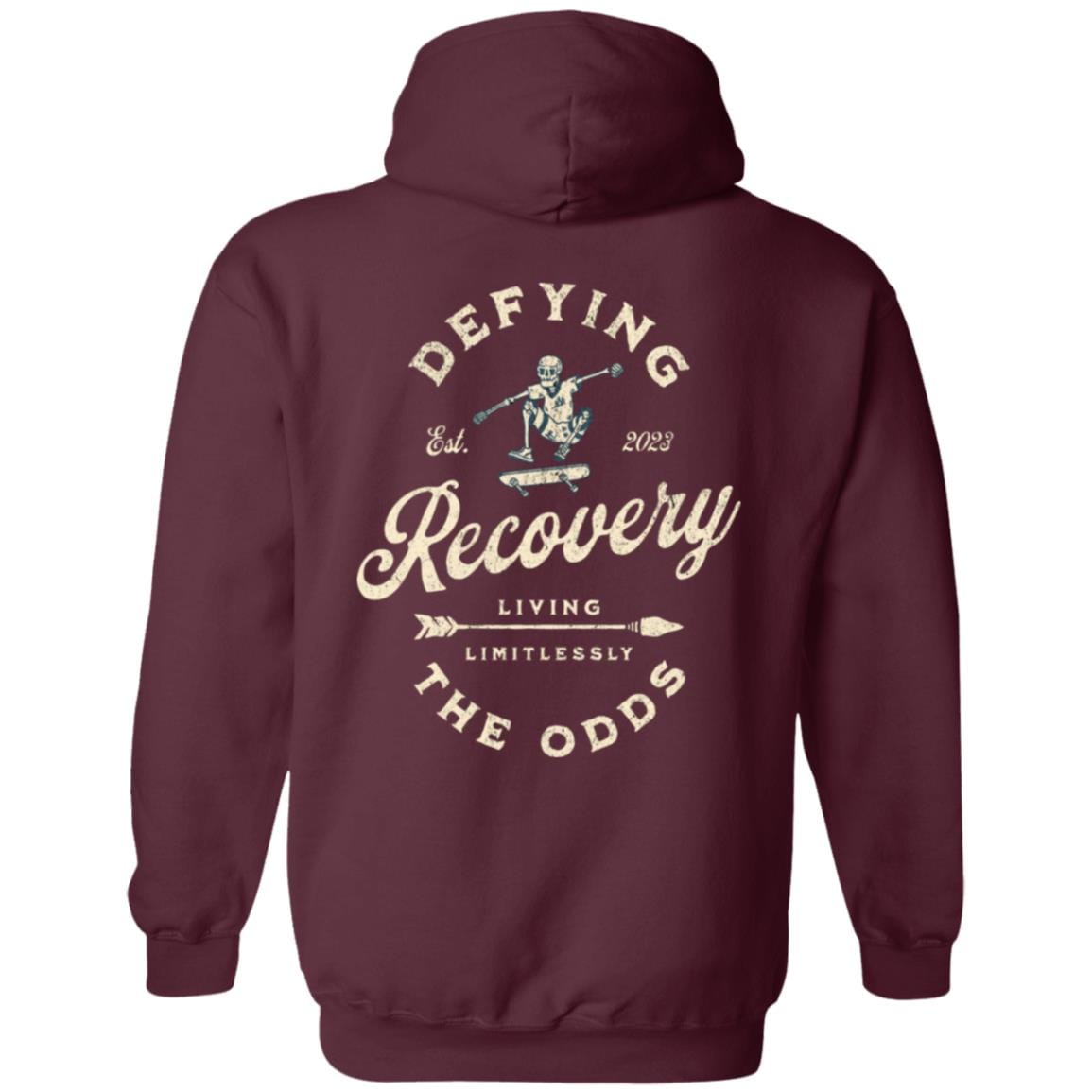 Custom Recovery Zip Hoodie | Inspiring Sobriety | Recovery - Defying The Odds