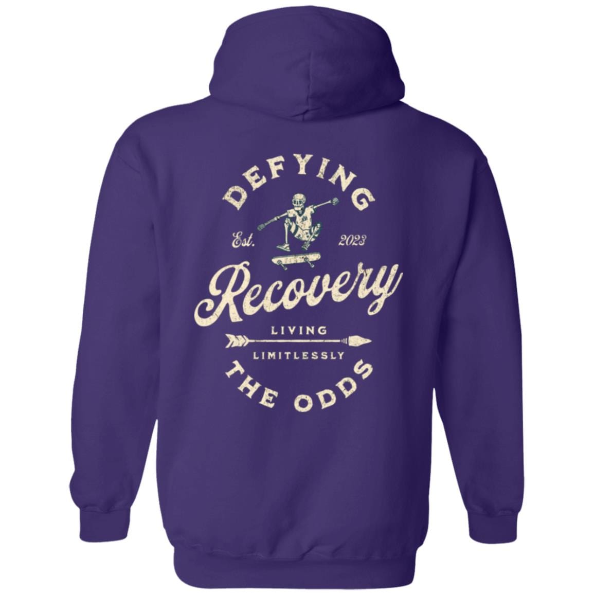 Custom Recovery Zip Hoodie | Inspiring Sobriety | Recovery - Defying The Odds