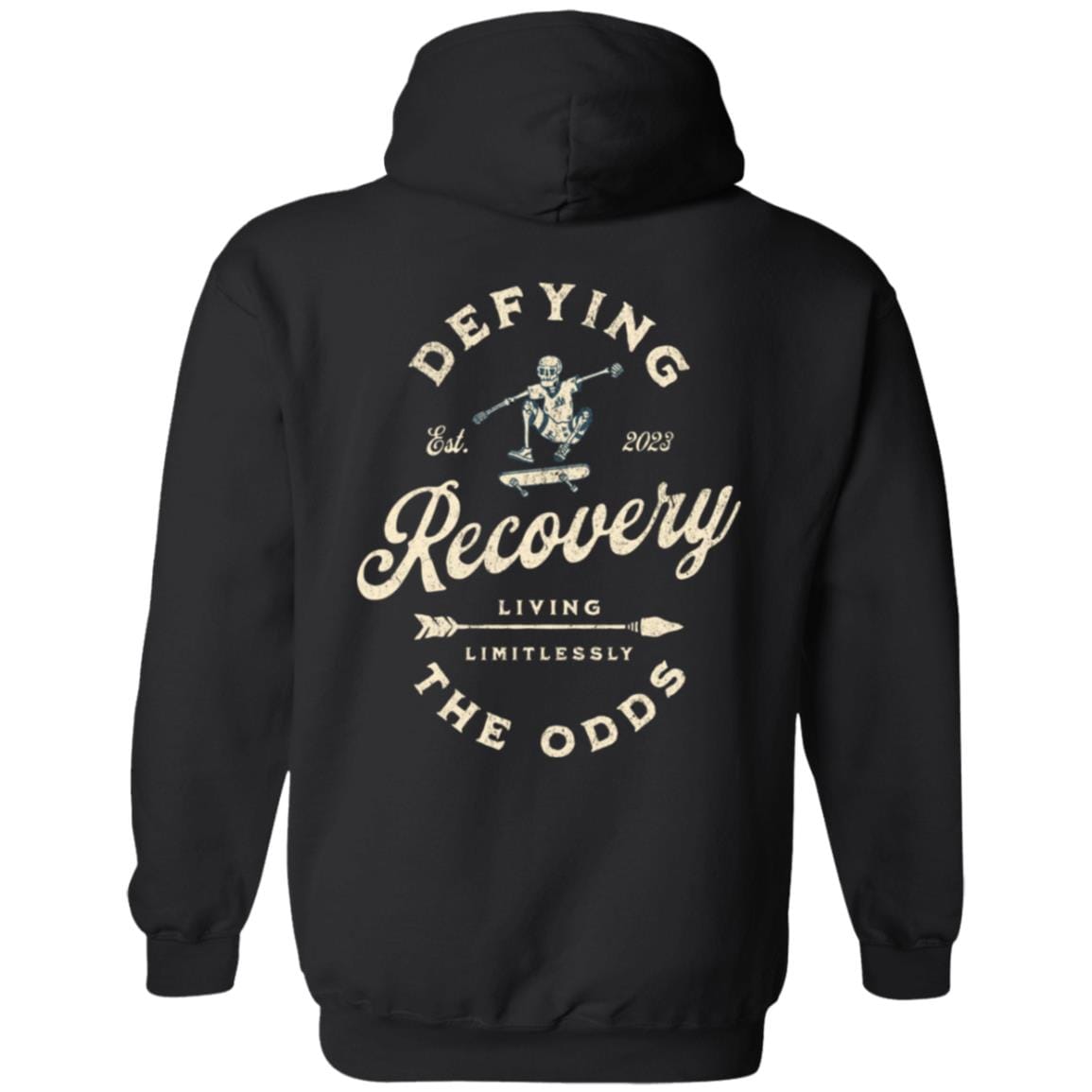 Custom Recovery Zip Hoodie | Inspiring Sobriety | Recovery - Defying The Odds