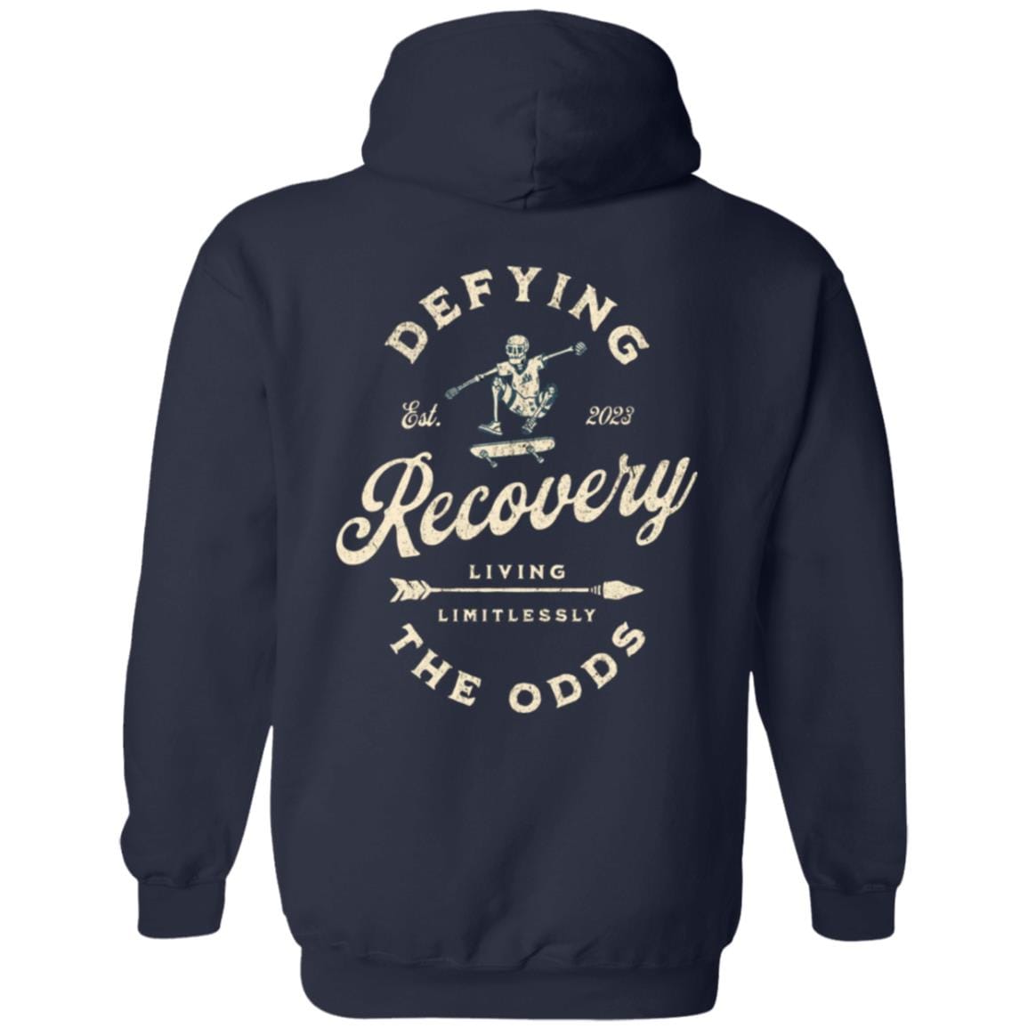 Custom Recovery Zip Hoodie | Inspiring Sobriety | Recovery - Defying The Odds