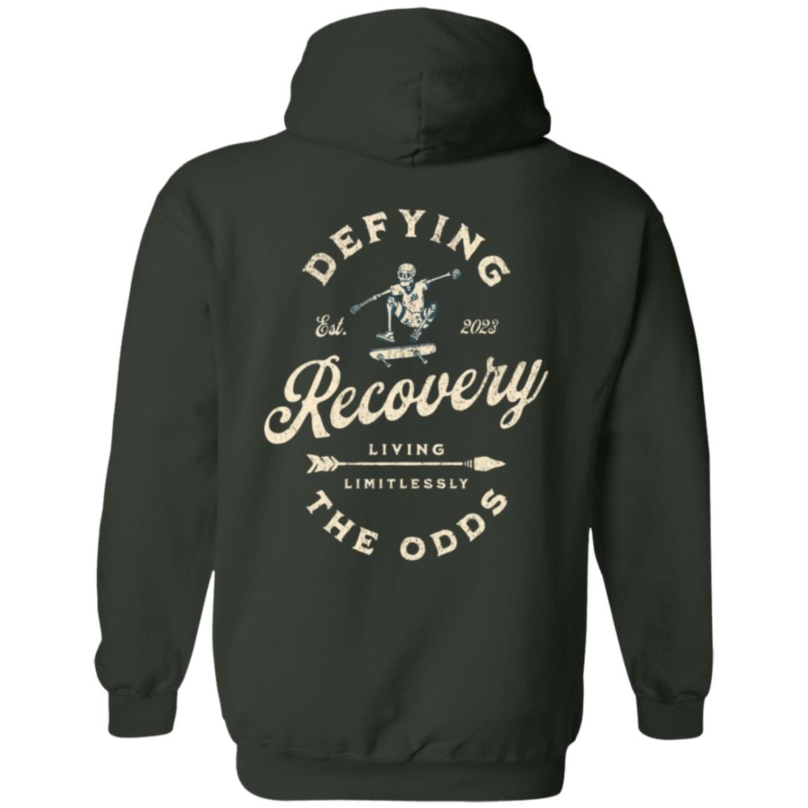 Custom Recovery Zip Hoodie | Inspiring Sobriety | Recovery - Defying The Odds