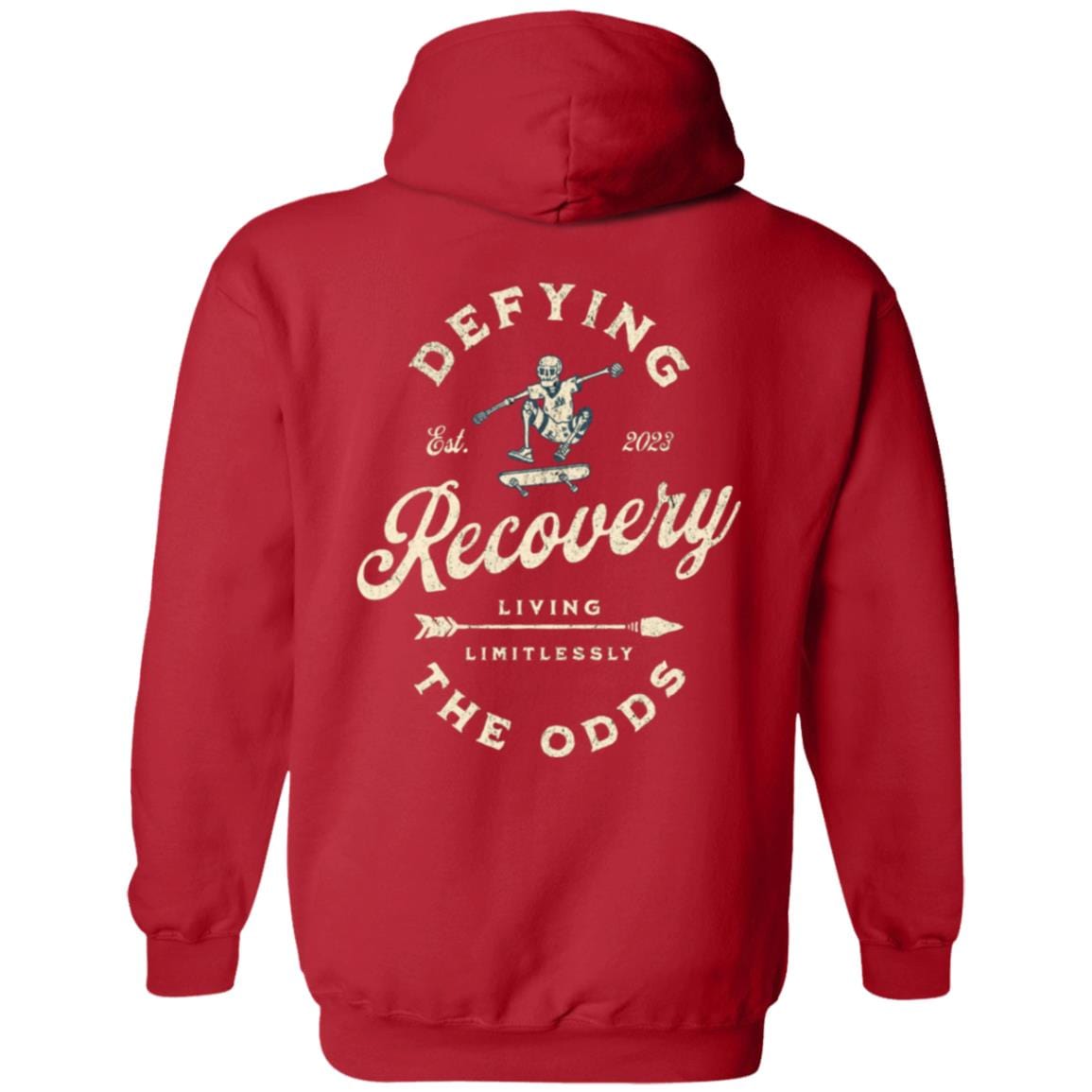 Custom Recovery Zip Hoodie | Inspiring Sobriety | Recovery - Defying The Odds