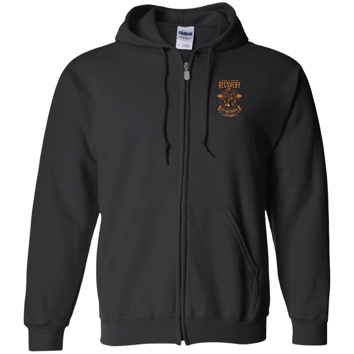 Custom Recovery Zip Hoodie | Inspiring Sobriety | Recovery - My True North