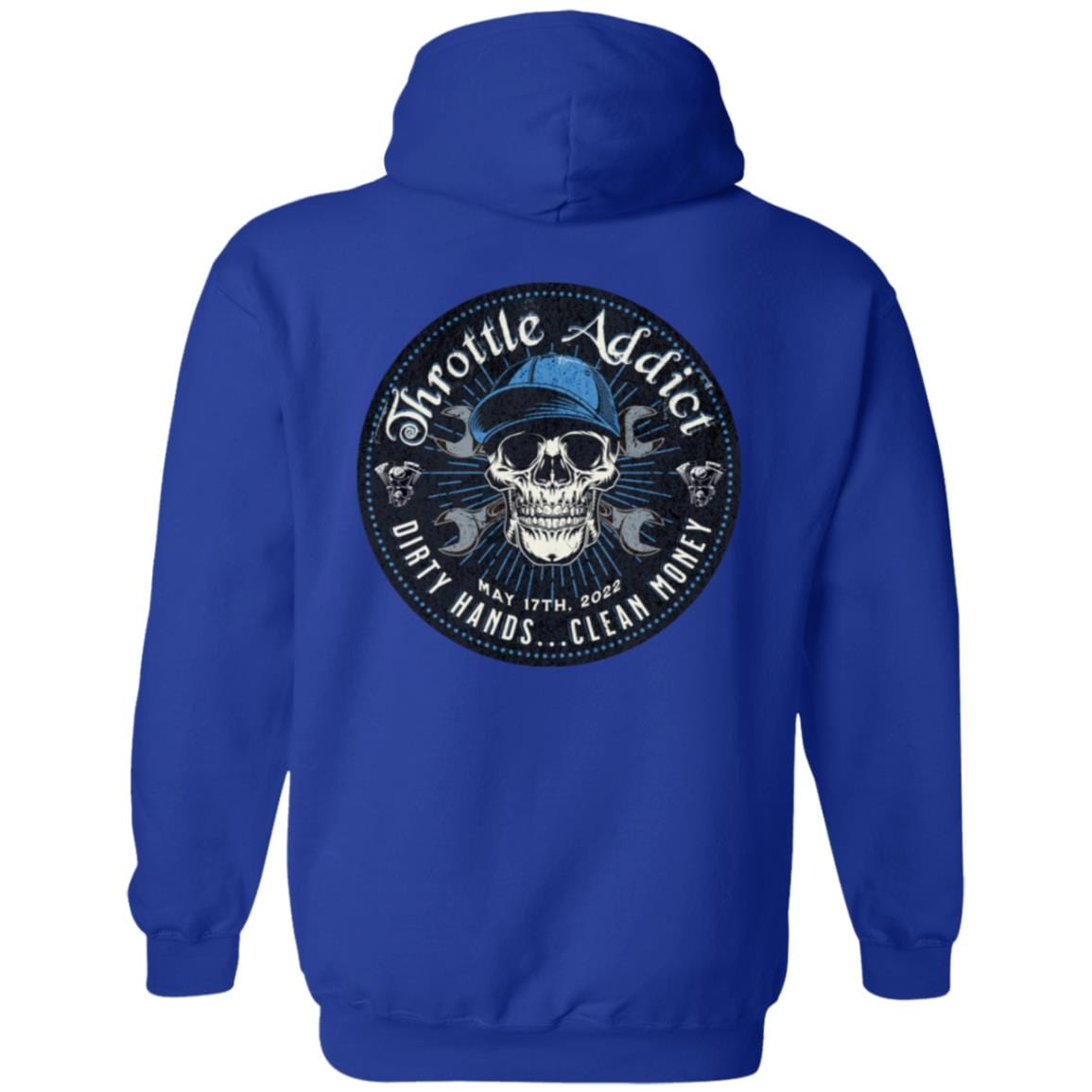 Custom Recovery Zip Hoodie | Inspiring Sobriety | Throttle Addict, - Dirty Hands, Clean Money