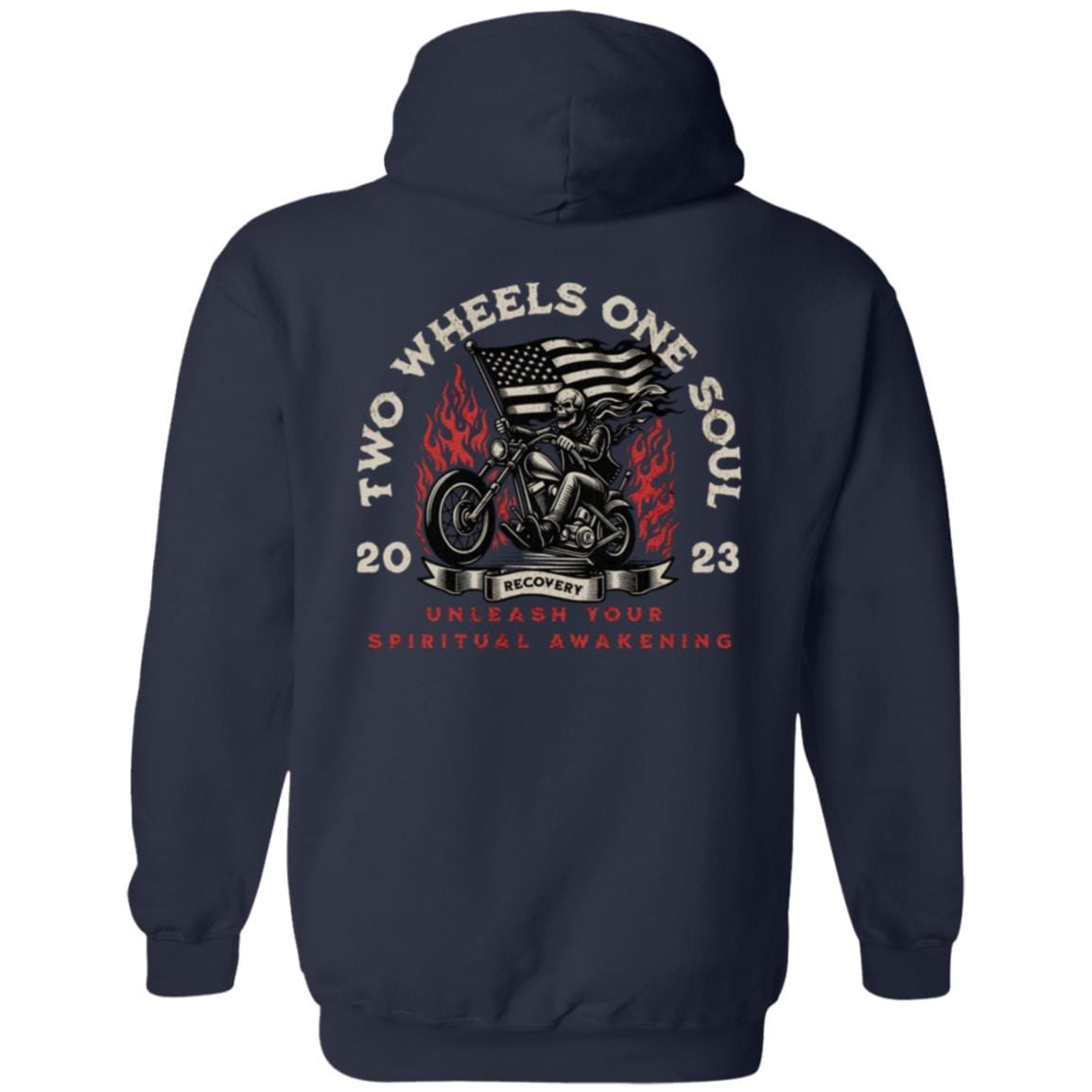 Custom Recovery Zip Hoodie | Inspiring Sobriety | Two Wheels, One Soul
